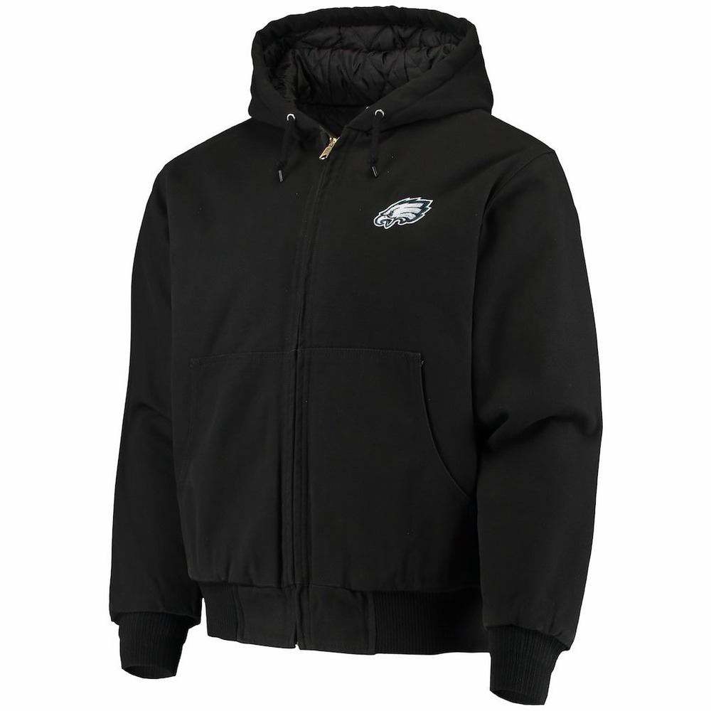 Philadelphia Eagles Men's Large Tall Carhartt Style Dunbrooke Zip Hooded Jacket